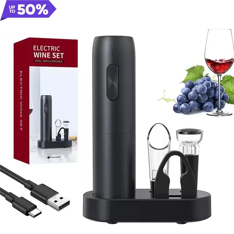 Set Abridor de Vino Eléctrico - Hogar - Total